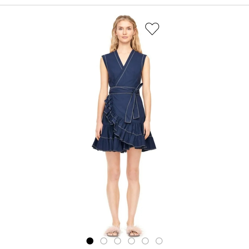 *Blue Rebecca Taylor Poplin Womens dress